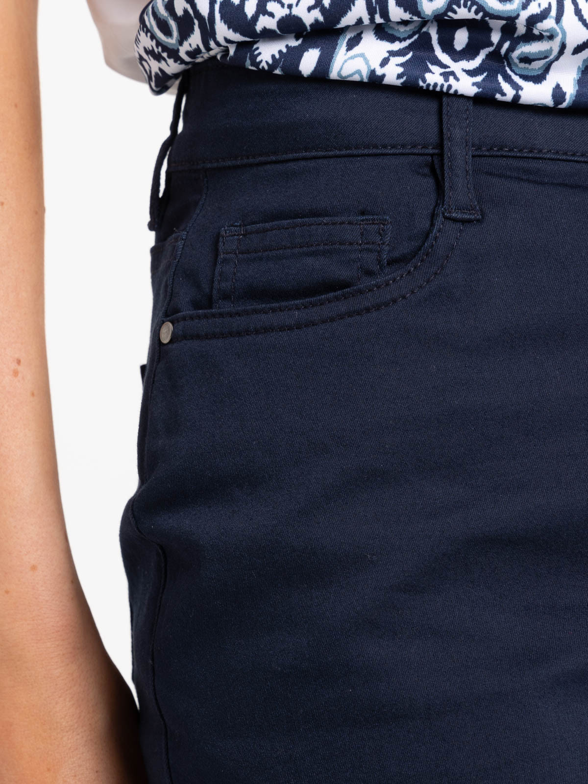 Jupe droite marine navy femme