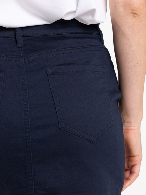 Jupe droite marine navy femme