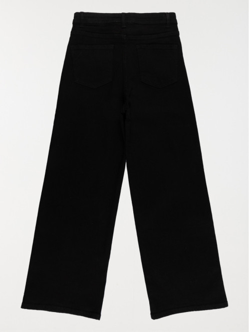 Jean wide leg noir fille XXS M