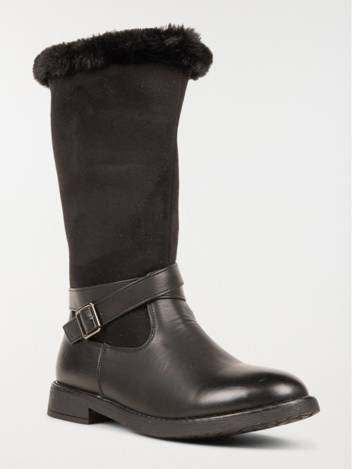 Bottes noires fourrées fille (31-35)