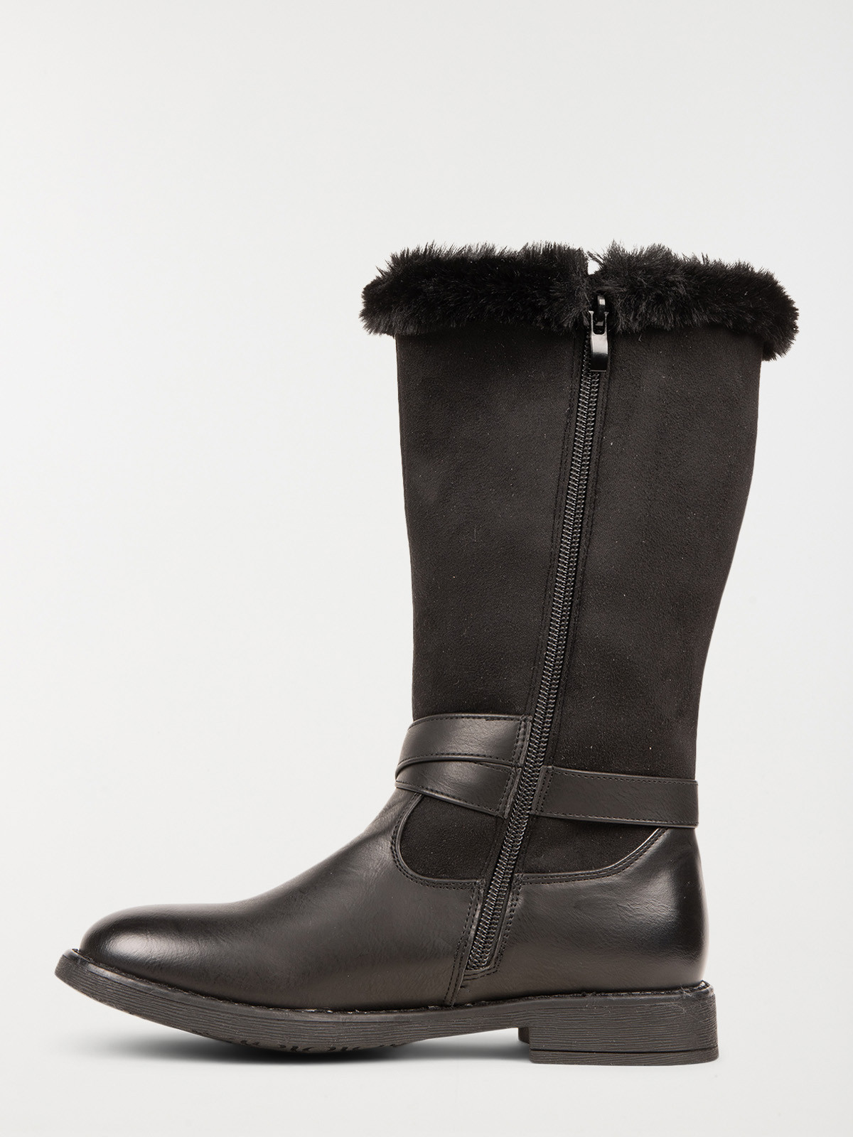 Bottes noires fourrées fille (31-35)