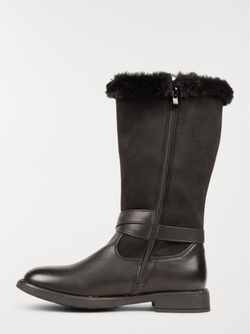 Bottes noires fourrées fille (31-35)
