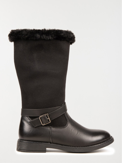 Bottes noires fourrées fille (31-35)