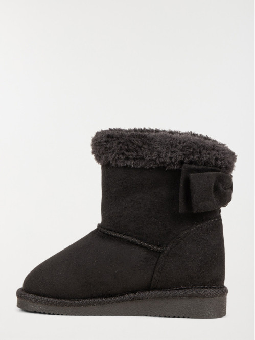 Bottines fourrées noires fille (25-30)