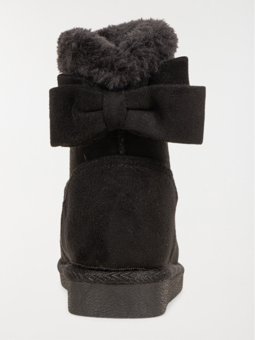 Bottines fourrées noires fille (25-30)