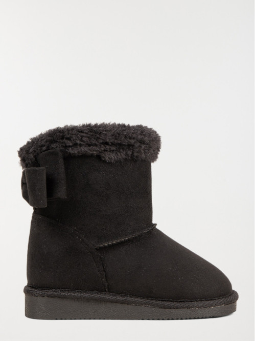 Bottines fourrées noires fille (25-30)