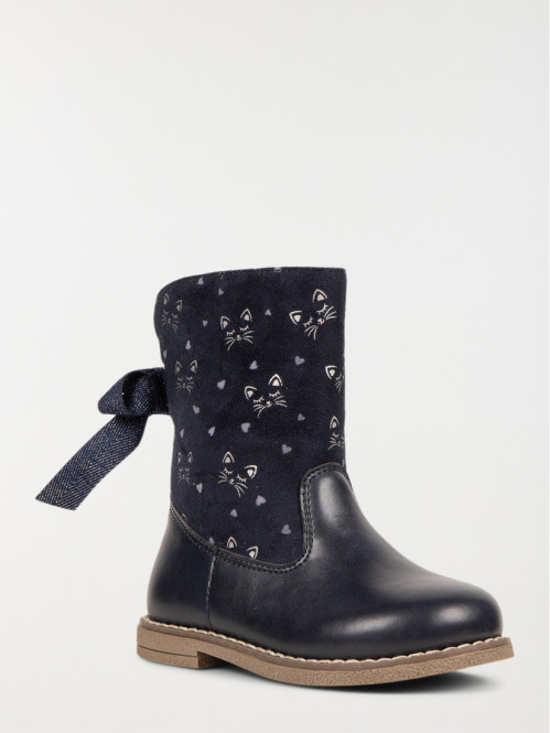 Bottines navy fourrées fille (24-30)
