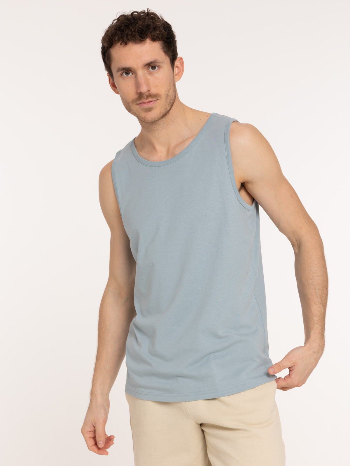  Débardeur basique ardoise clair homme