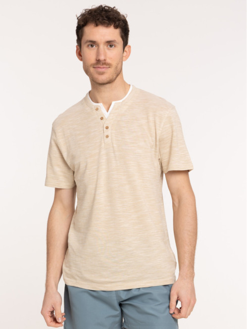 T-shirt col tunisien homme