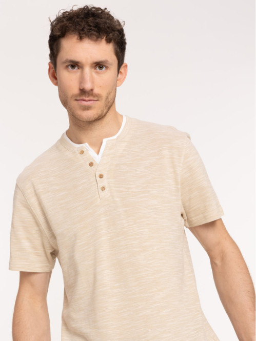 T-shirt col tunisien homme