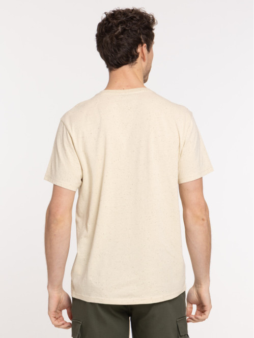 T-shirt col rond boutonné...