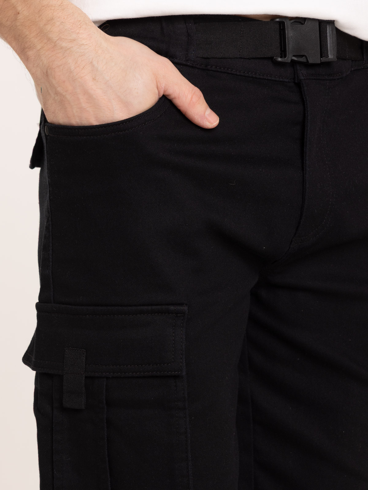 Bermuda cargo noir homme