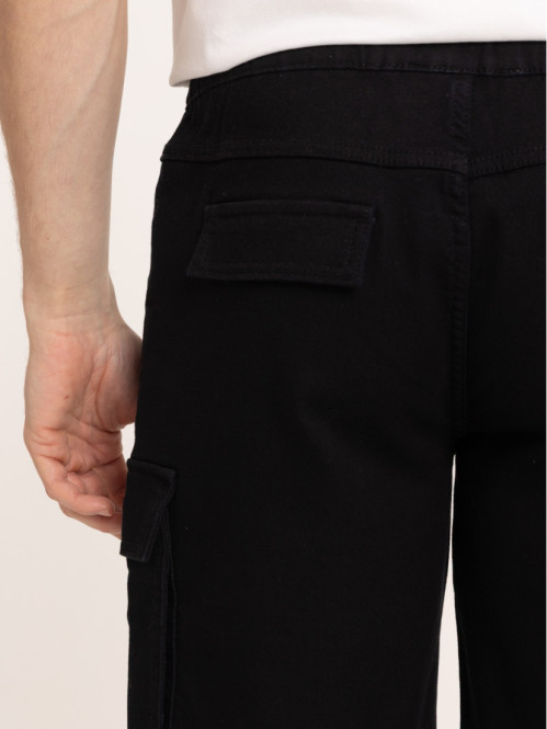 Bermuda cargo noir homme