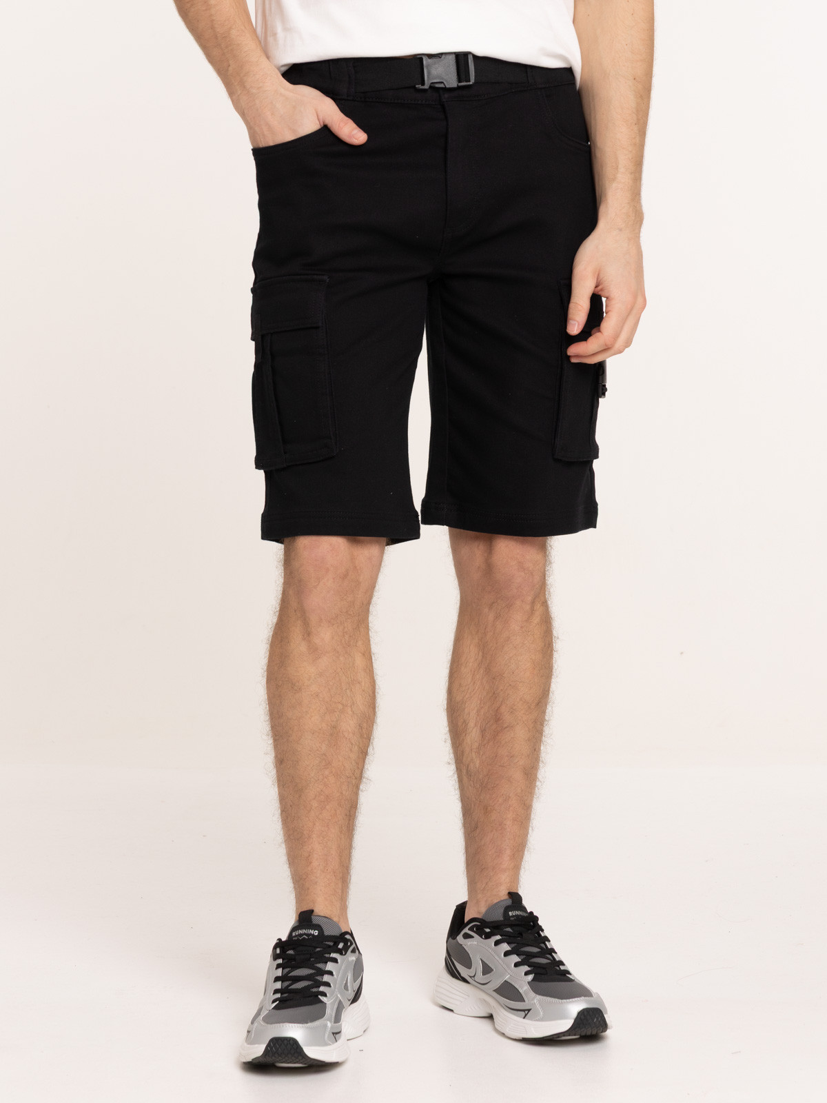 Bermuda cargo noir homme