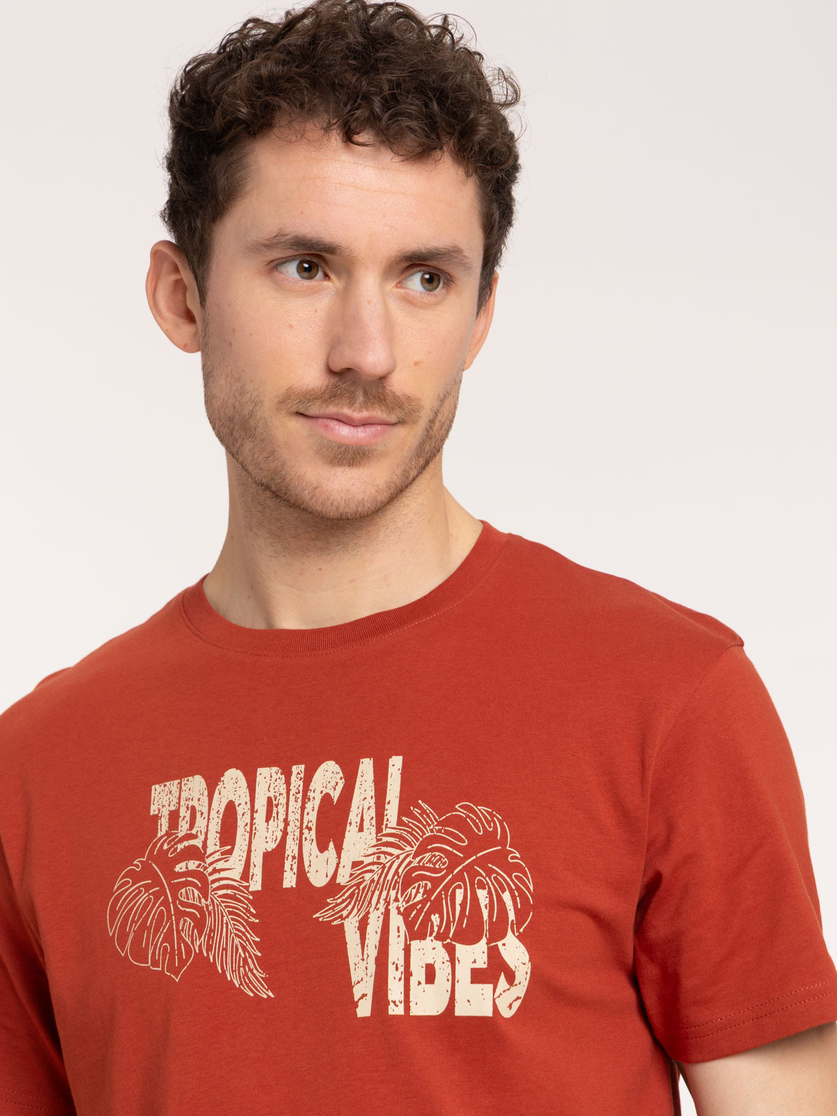 Tee-shirt motif tropical vibes homme
