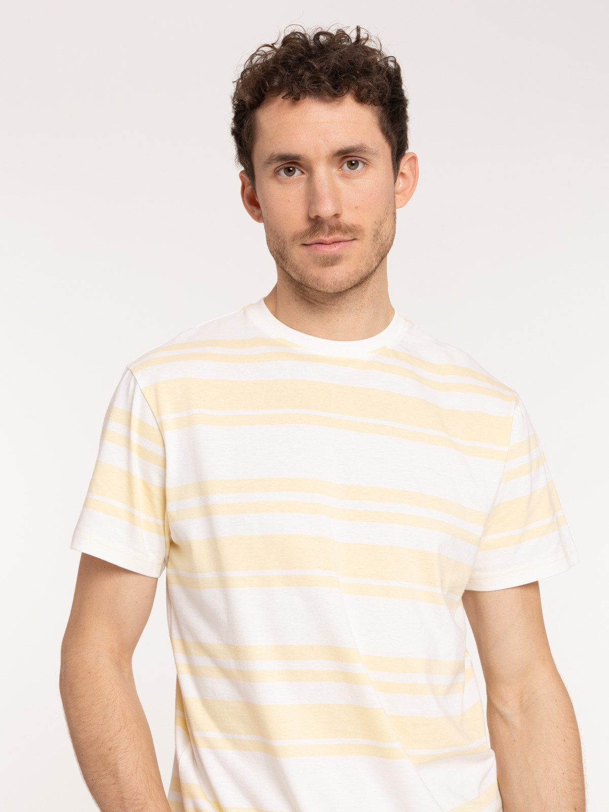T-shirt rayé en coton homme