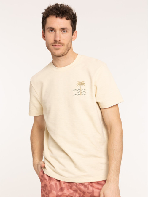 T-shirt palmier col rond homme