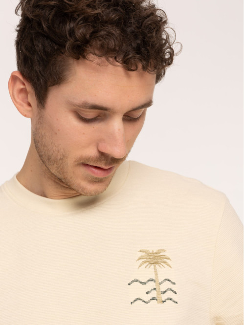 T-shirt palmier col rond homme