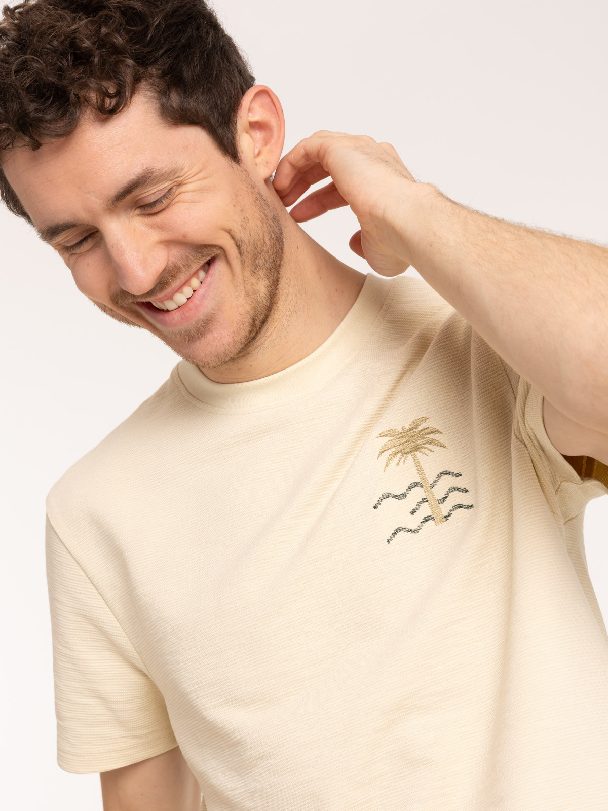T-shirt palmier col rond homme