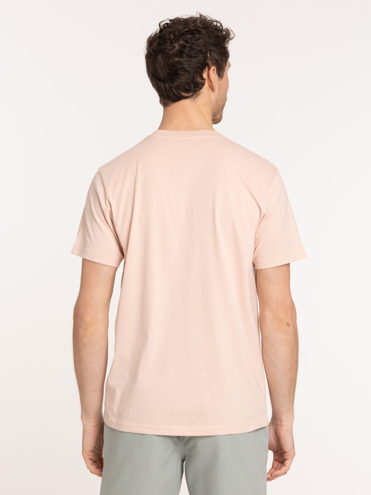 T-shirt col rond motif poitrine homme