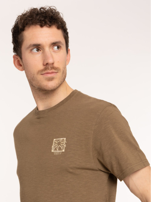 T-shirt col rond message...