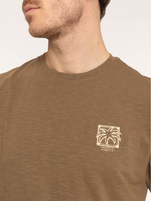 T-shirt col rond message...