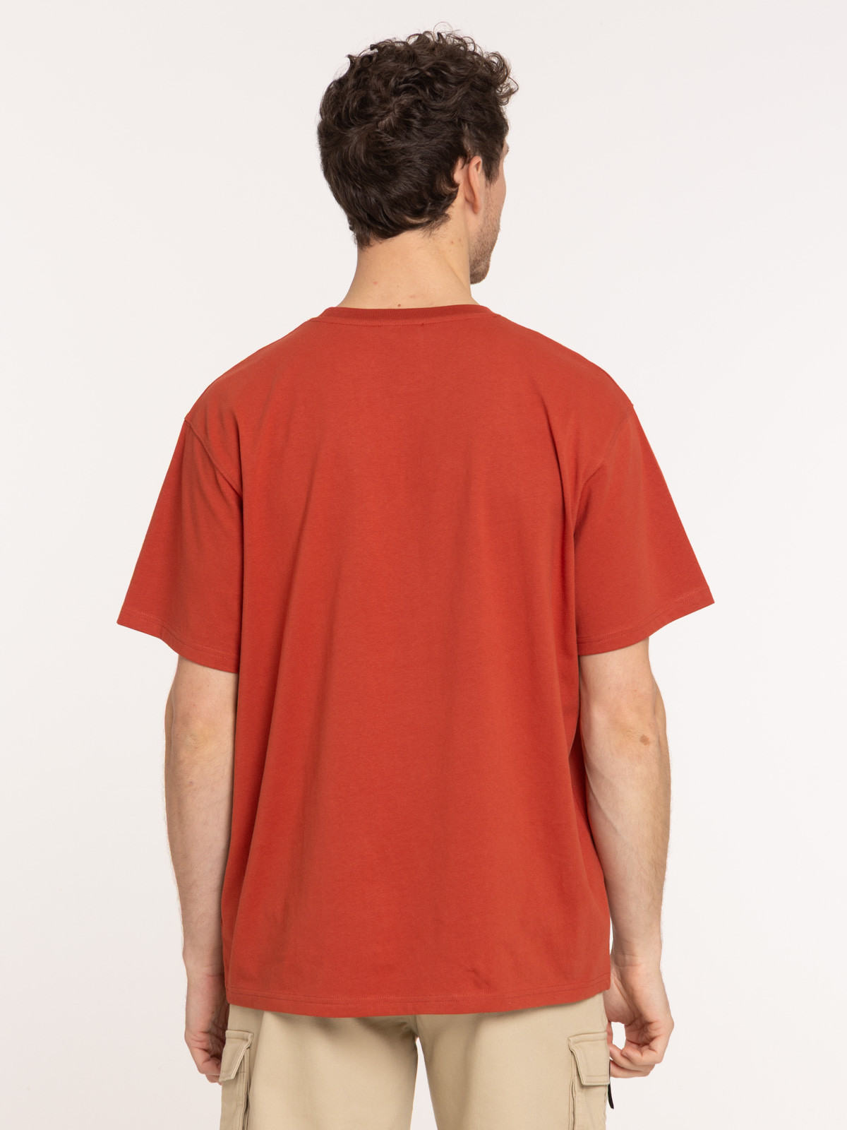 T-shirt loose tomette imprimé homme