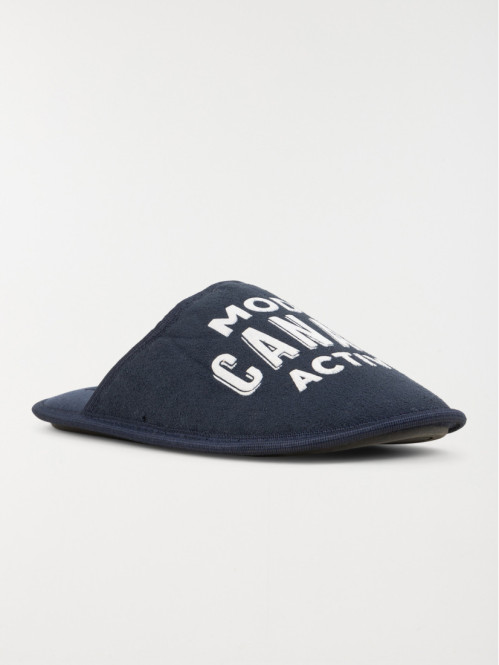 Chaussons message navy homme (41-46)
