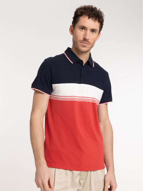Polo tricolore manches...