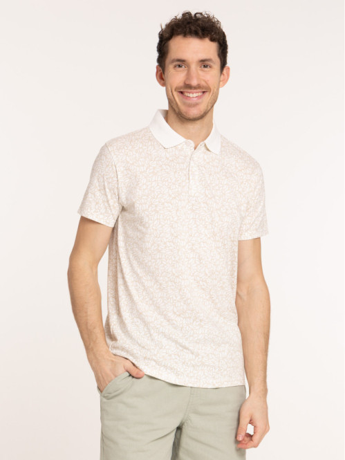 Polo imprimé floral homme