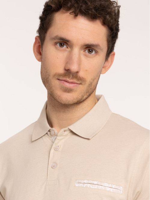Polo coloris lin coton homme