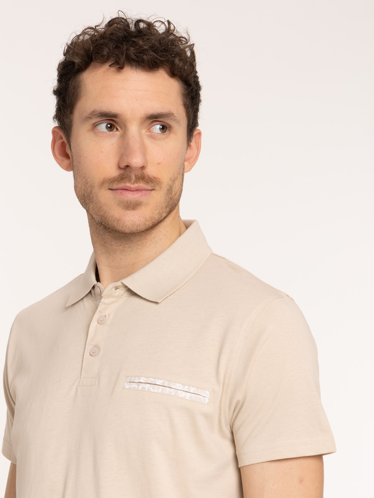 Polo coloris lin coton homme