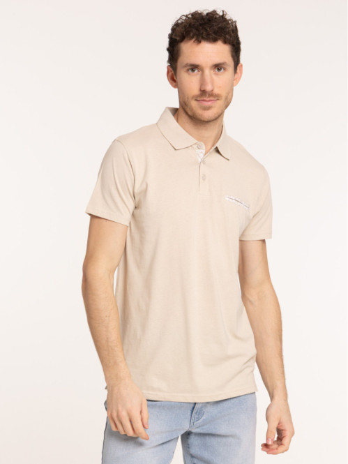 Polo coloris lin coton homme