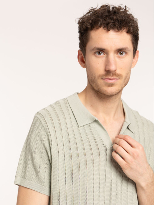 Polo couleur sauge homme