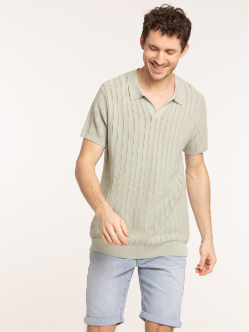 Polo couleur sauge homme