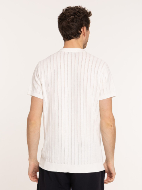 Polo coloris ivoire homme