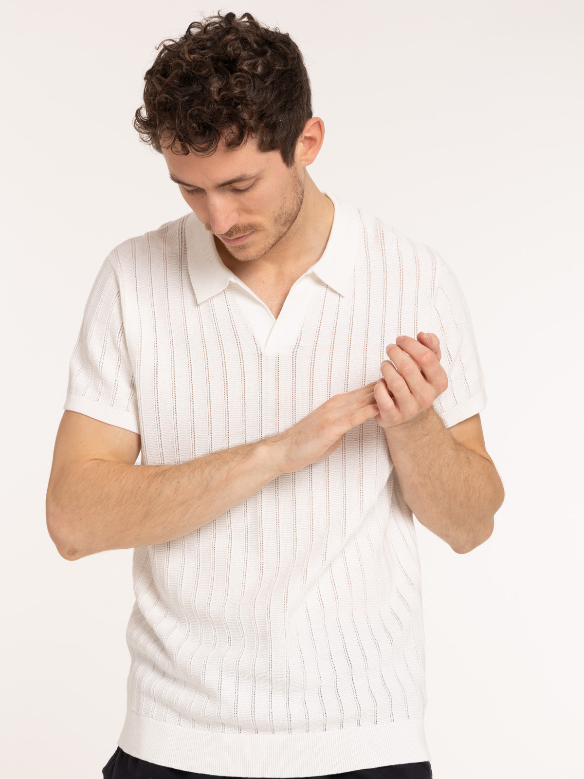 Polo coloris ivoire homme Polo coloris ivoire homme