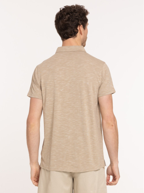 Polo taupe grisé homme