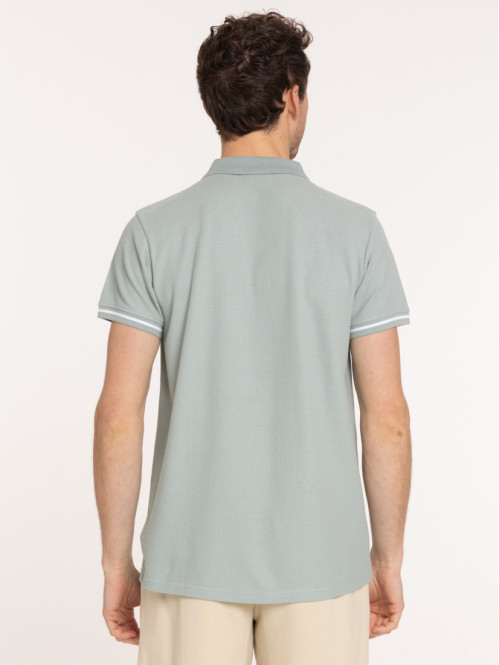 Polo imprimé bleu glacier...