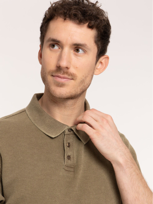 Polo coloris earth homme