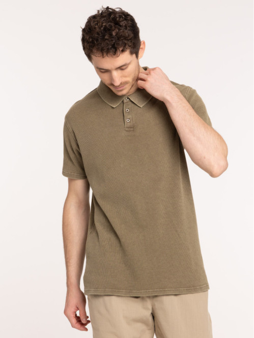 Polo coloris earth homme