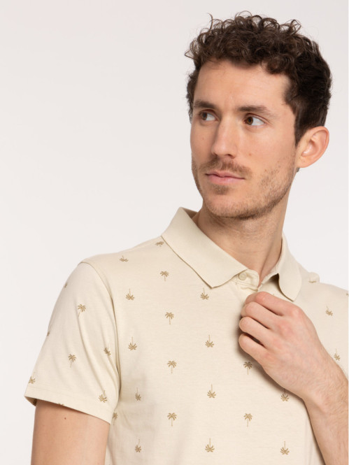 Polo imprimé palmier homme