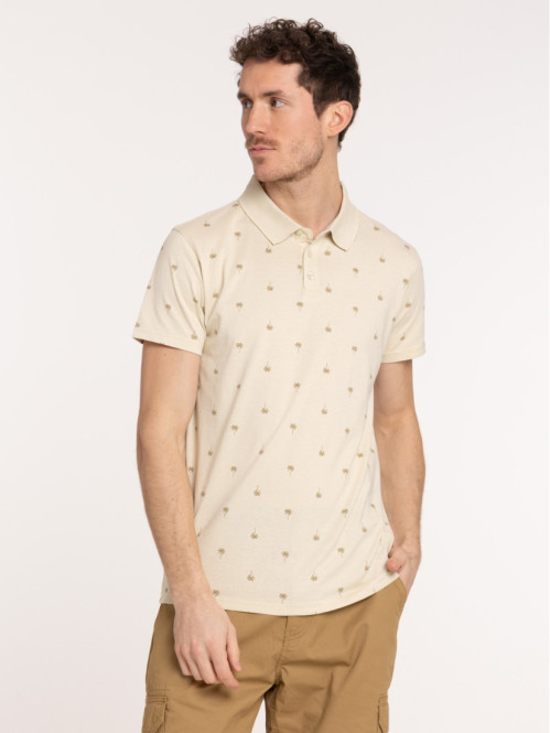 Polo imprimé palmier homme