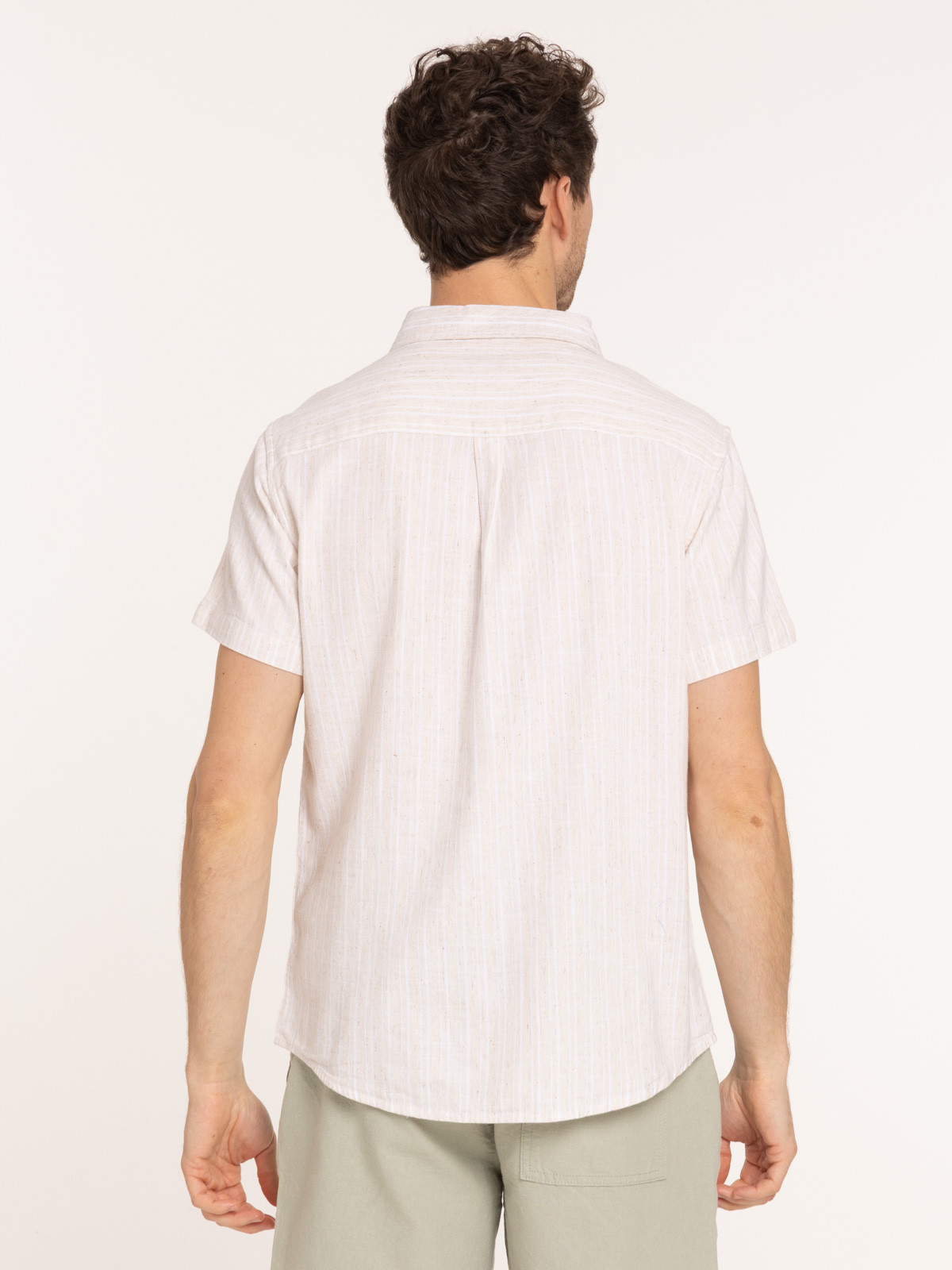 Chemise rayée manches courtes homme