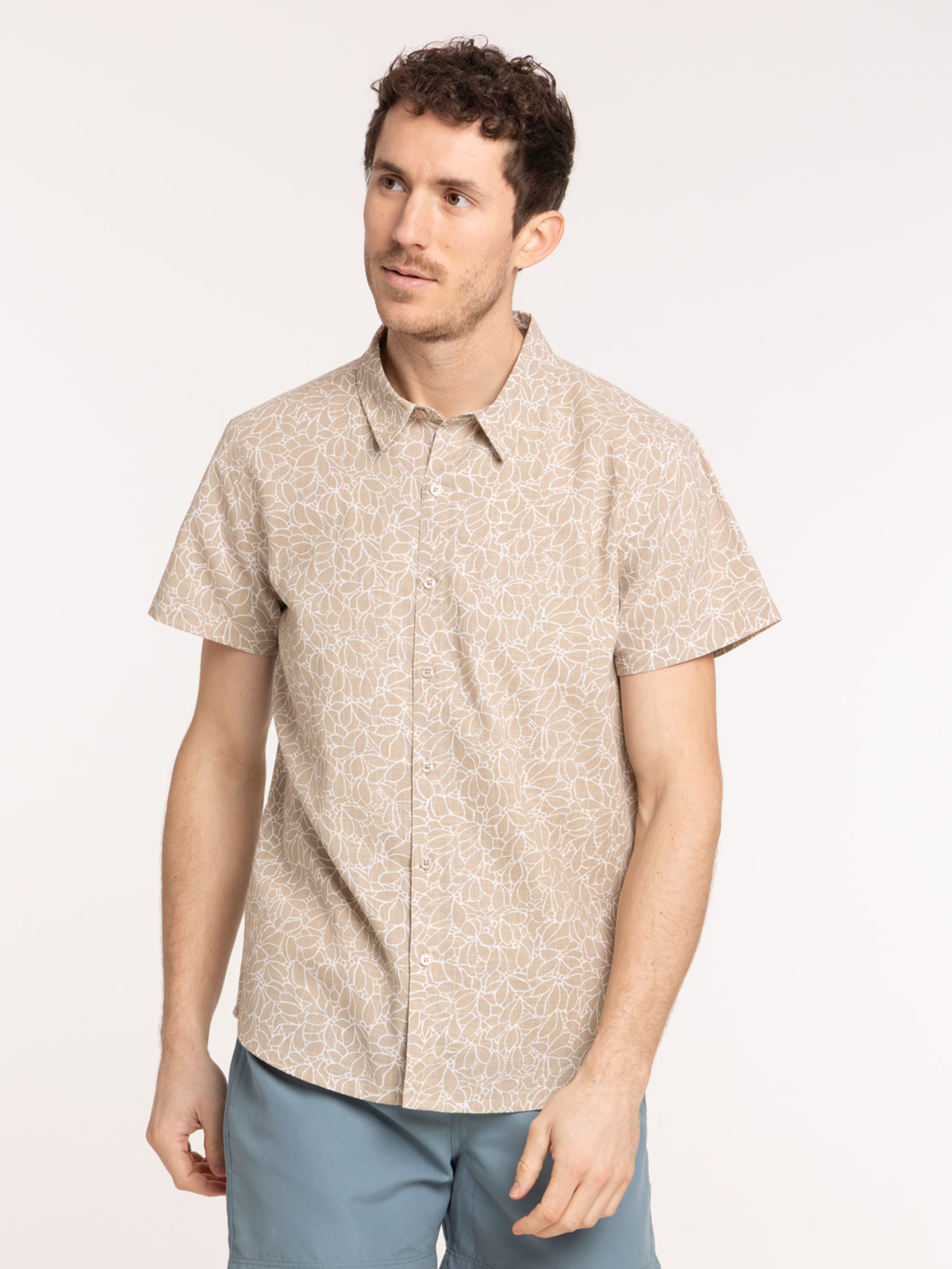 Chemise homme imprimée taupe Chemise homme imprimée taupe