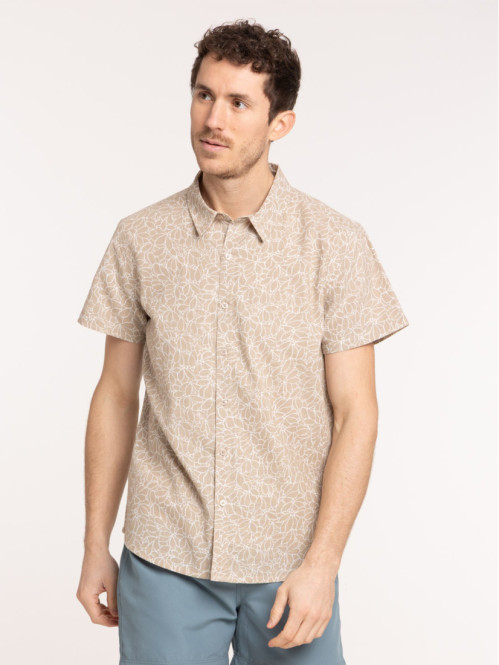 Chemise homme imprimée taupe