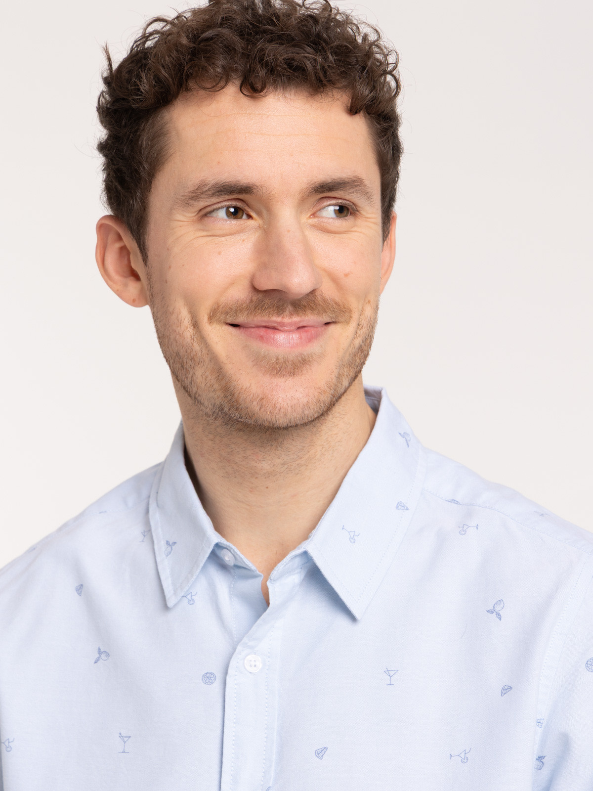 Chemise motif citron et cocktail homme