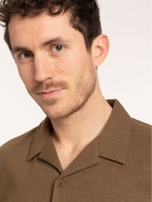 Chemise col tailleur homme