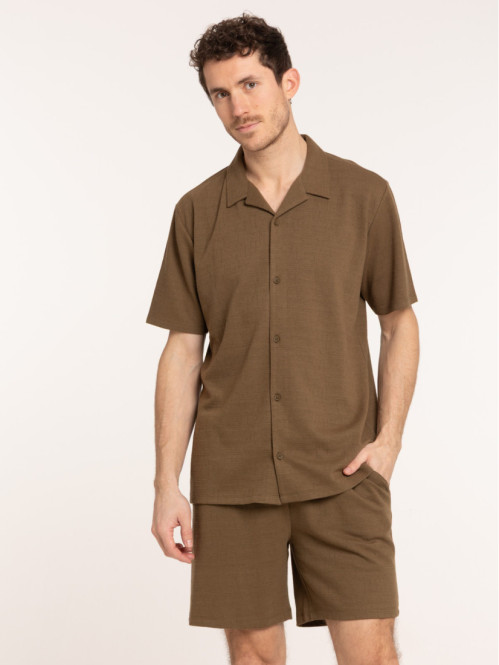 Chemise col tailleur homme