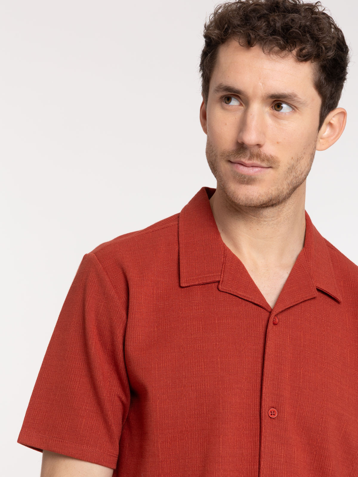 Chemisette homme col tailleur homme